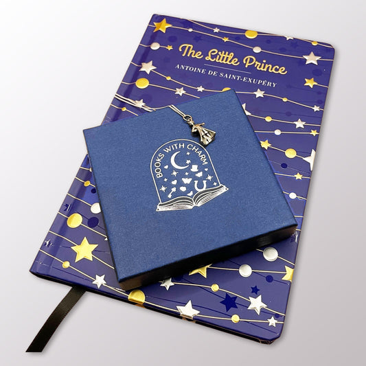 Books with Charm | The Little Prince Hardback Book with Sterling Silver Little Prince Charm Necklace in a Gift Box | Free UK Delivery