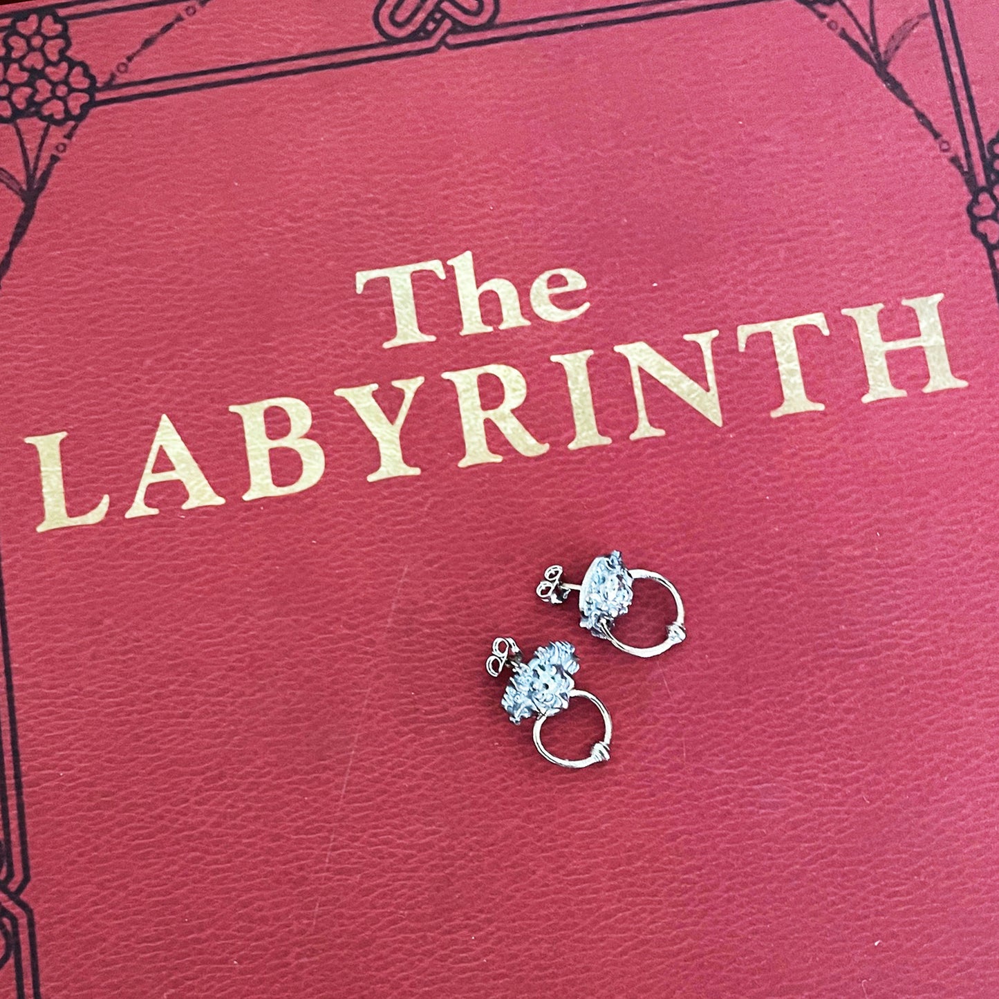 Labyrinth Movie Book and Door Knocker Earrings