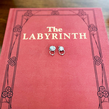 Labyrinth Movie Book and Door Knocker Earrings