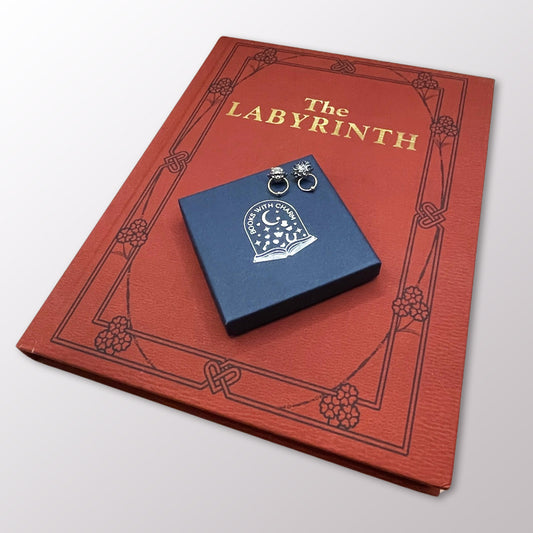 Labyrinth Movie Book and Door Knocker Earrings