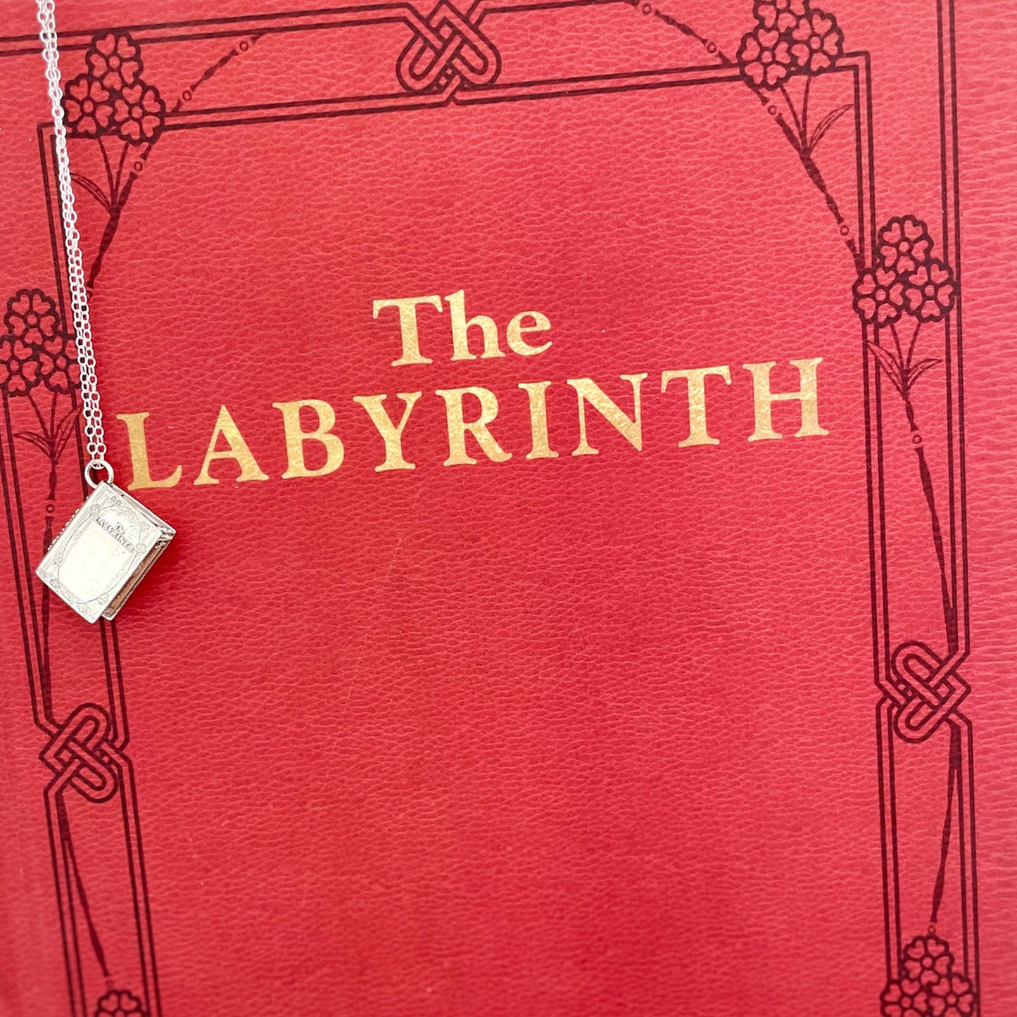 Labyrinth Movie Book and Book Charm Necklace