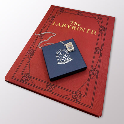 Labyrinth Movie Book and Book Charm Necklace